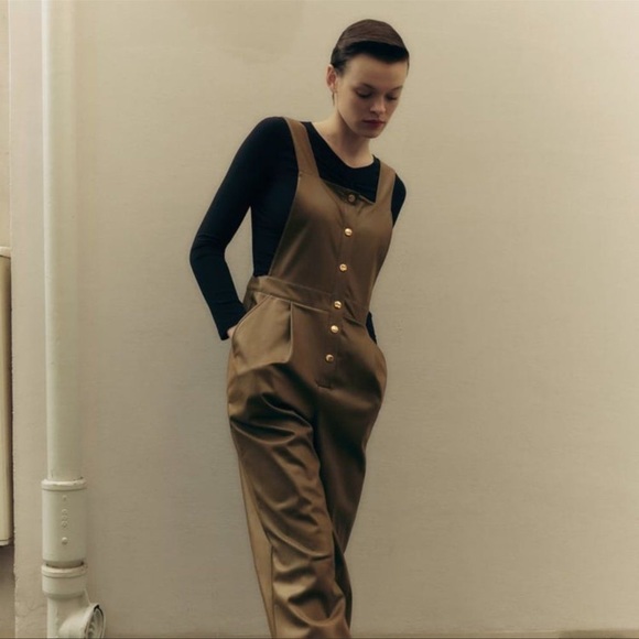 Zara FAUX LEATHER OVERALL - Picture 9 of 11